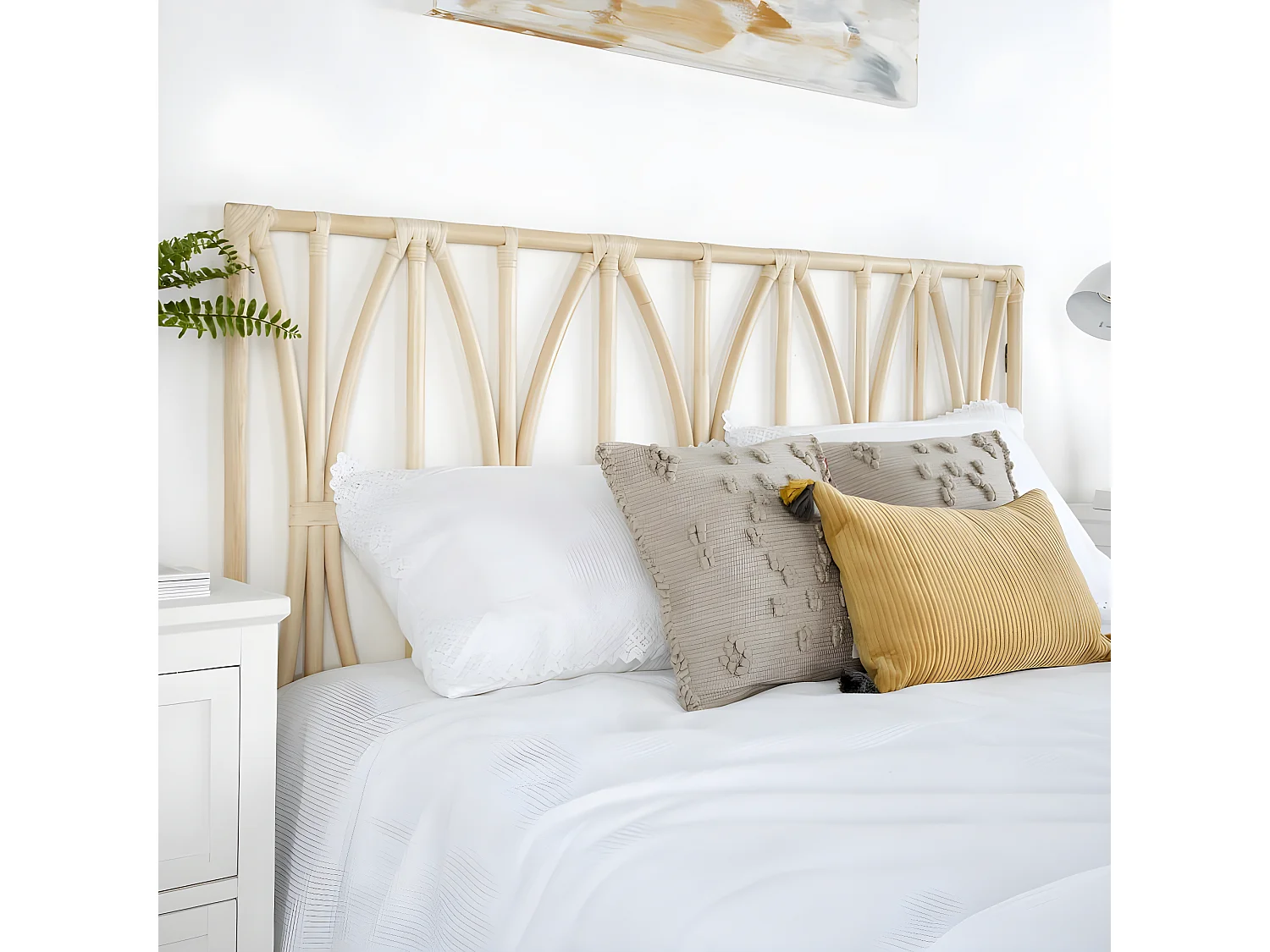 Tête de lit en rotin Natural Core 160x100