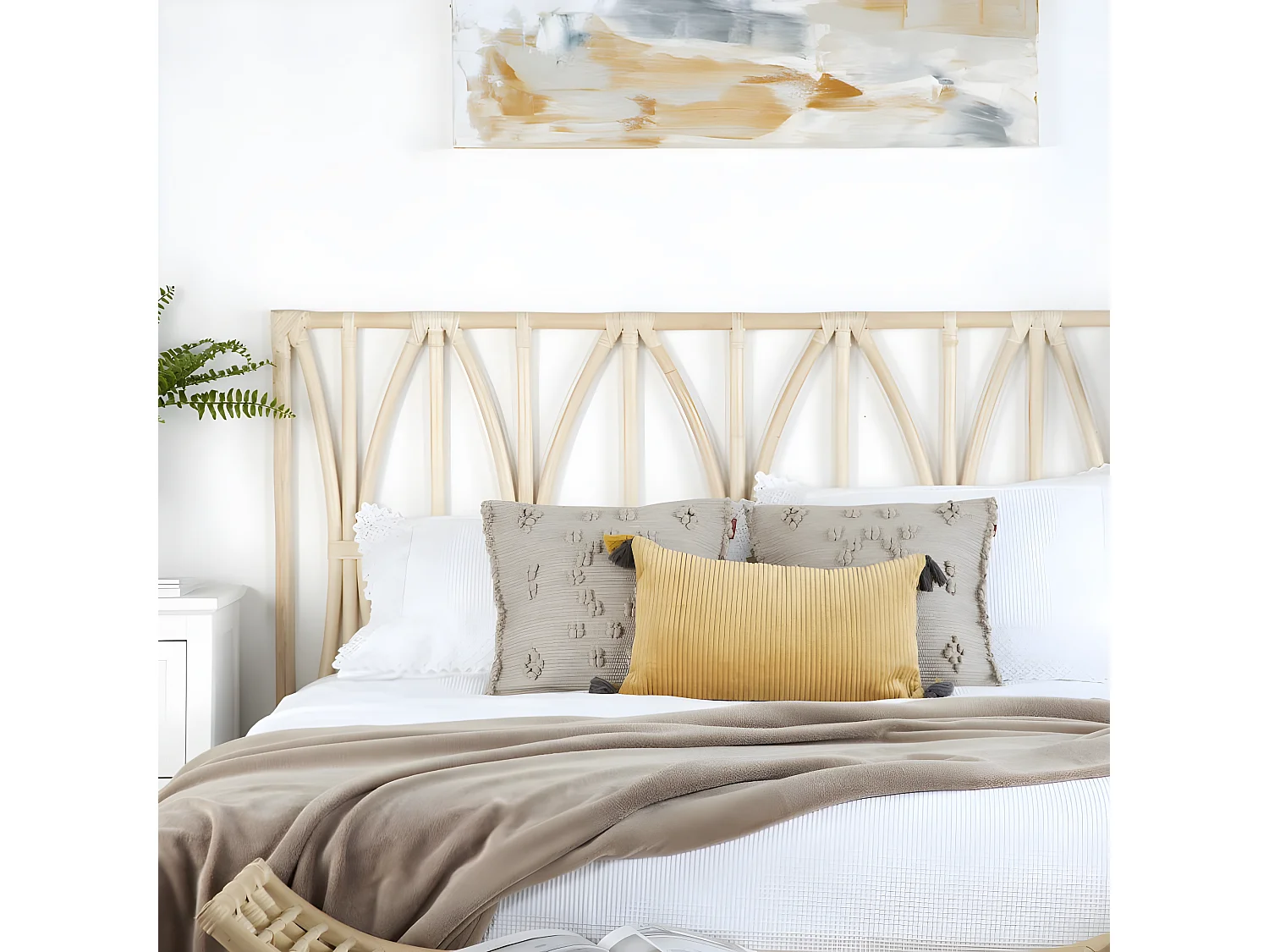 Tête de lit en rotin Natural Core 160x100