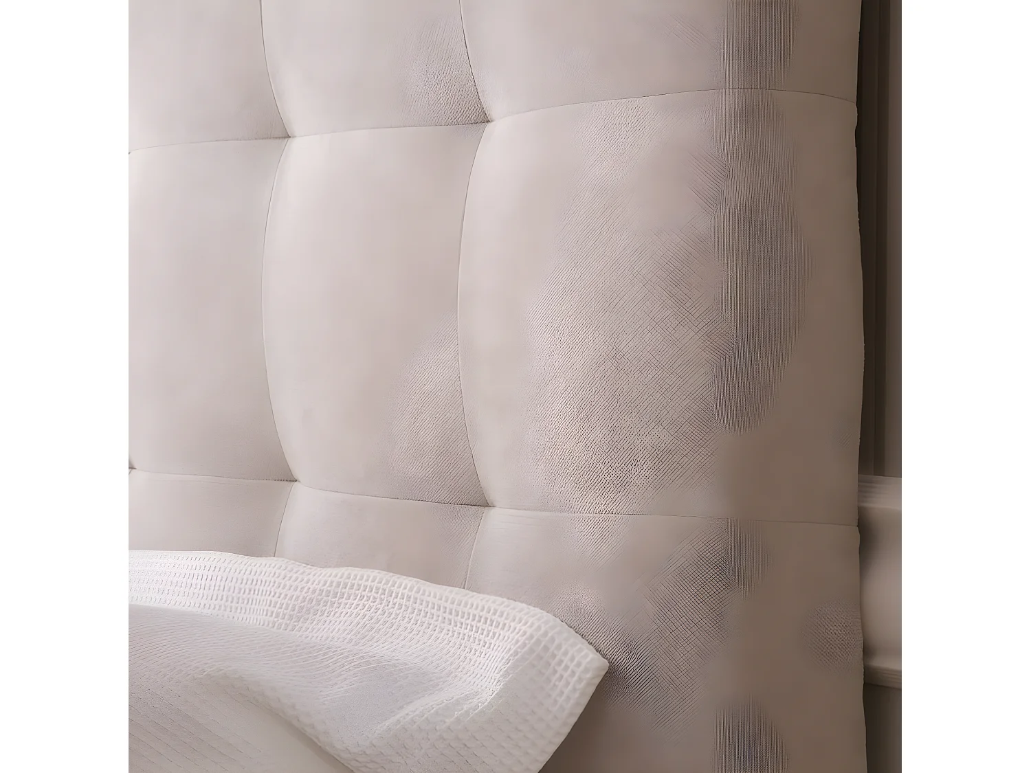 Tête de lit tapissée textile Beige 165x120