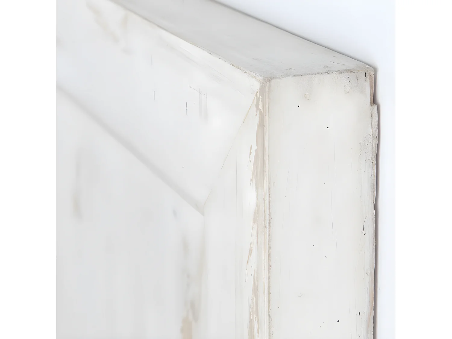 Tête de lit en bois massif blanc 162x90