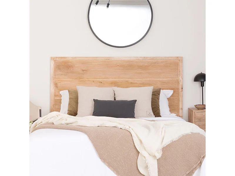 Tête de lit en bois massif naturel 162x78
