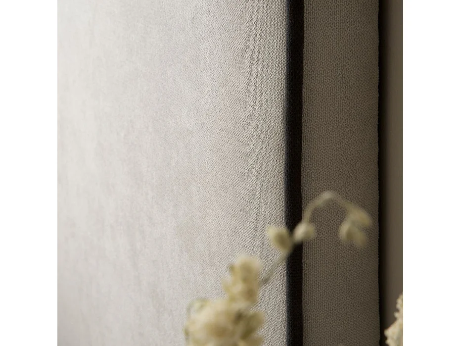 Testiera imbottita legno/tabella di particelle / schiuma pu/ tessile Beige 4x60