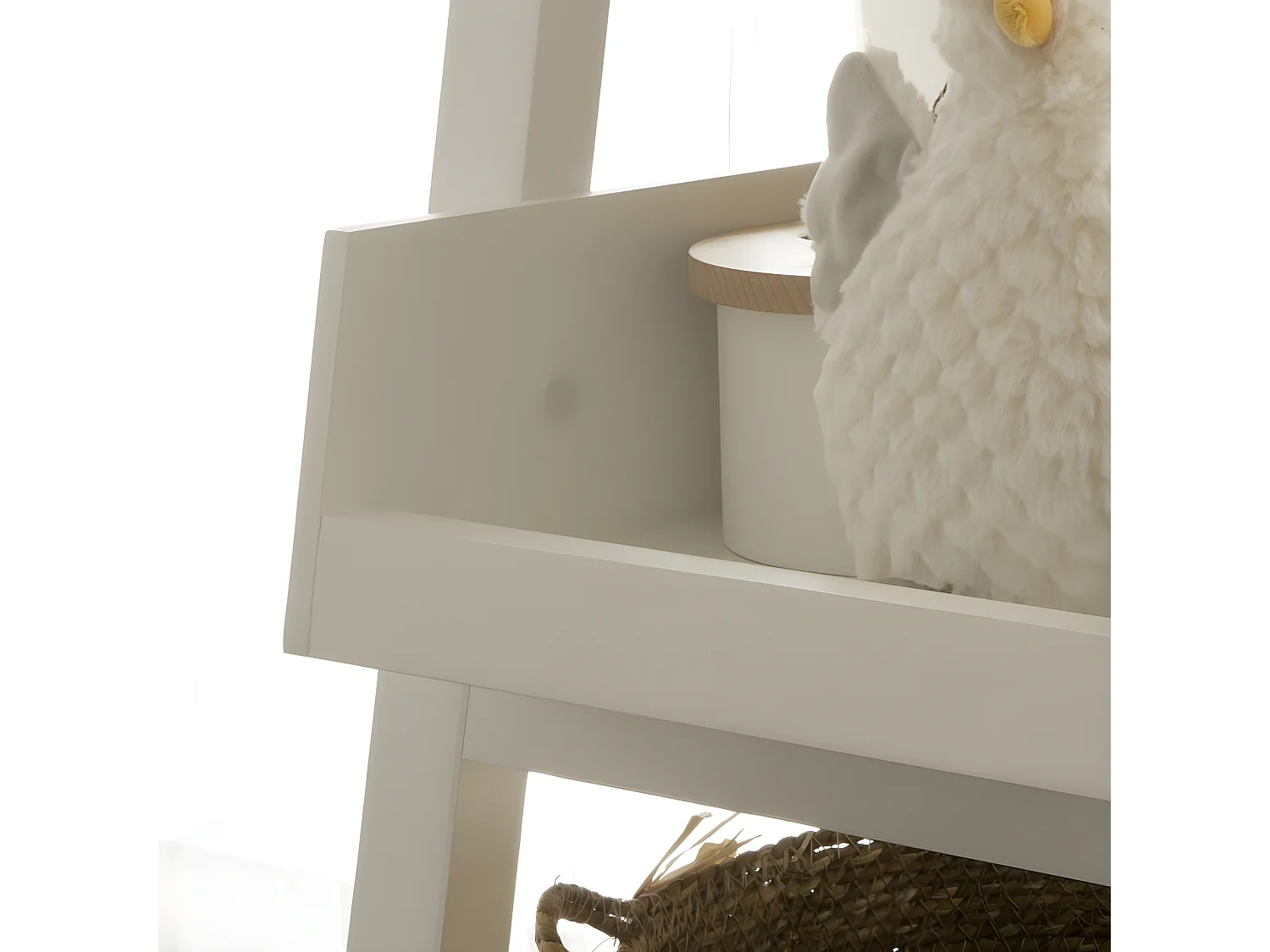 étagère en bois massif blanc 53x185