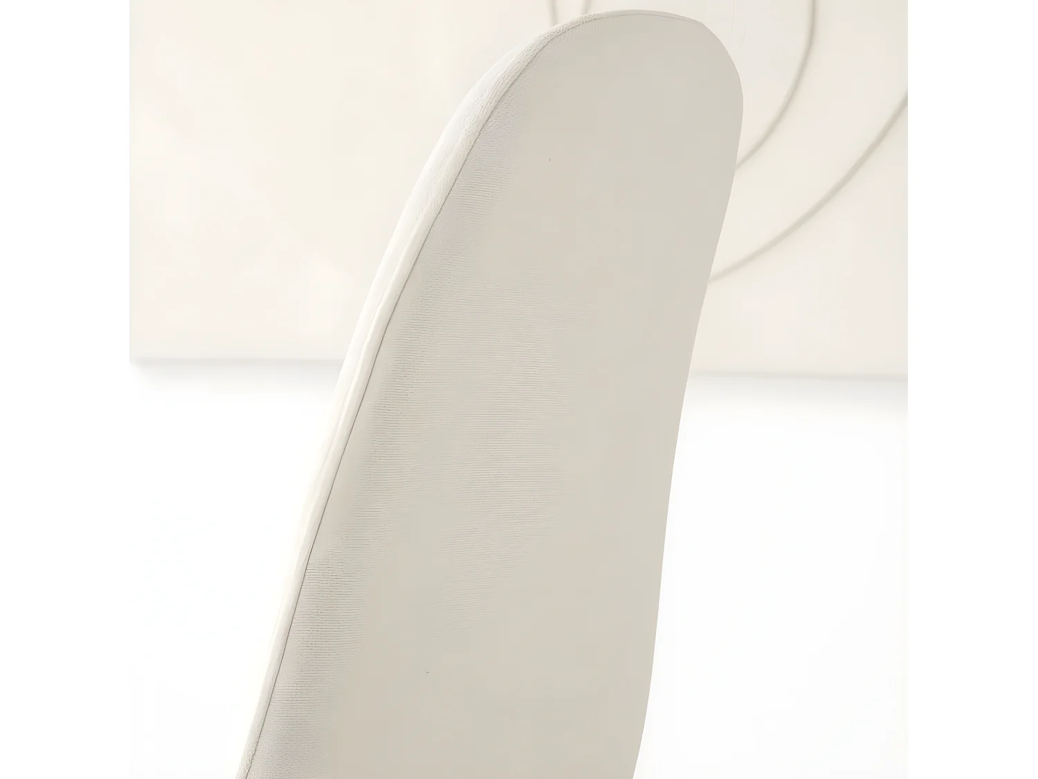 Chaise rembourrée en tissu et bois Beige (623) 44x88