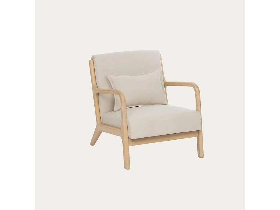 Fauteuil en bois Beige (628) 66x74