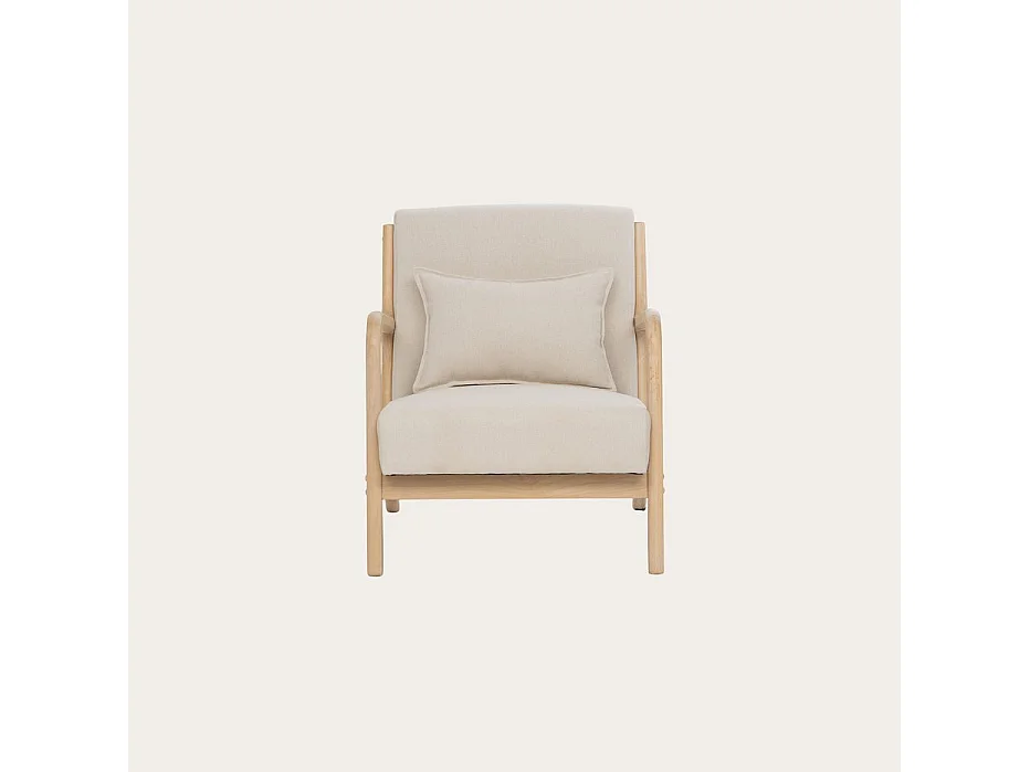 Fauteuil en bois Beige (628) 66x74