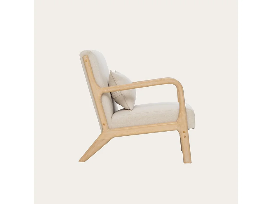 Fauteuil en bois Beige (628) 66x74