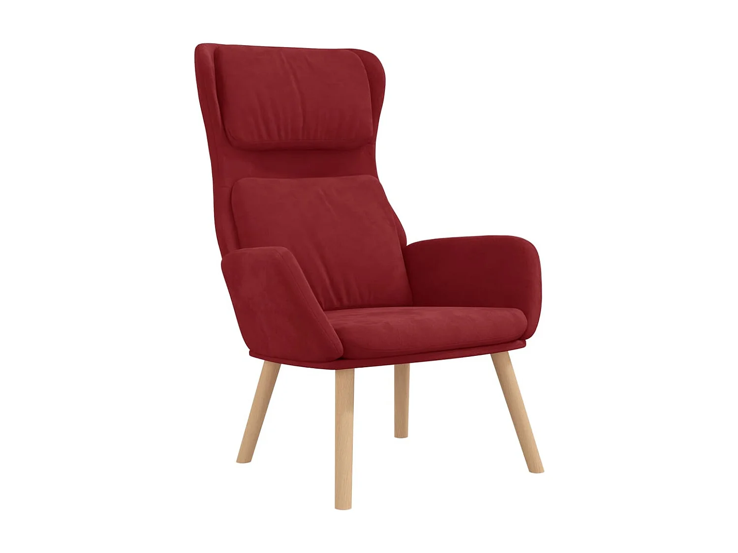 Chaise de relaxation Rouge bordeaux Velours