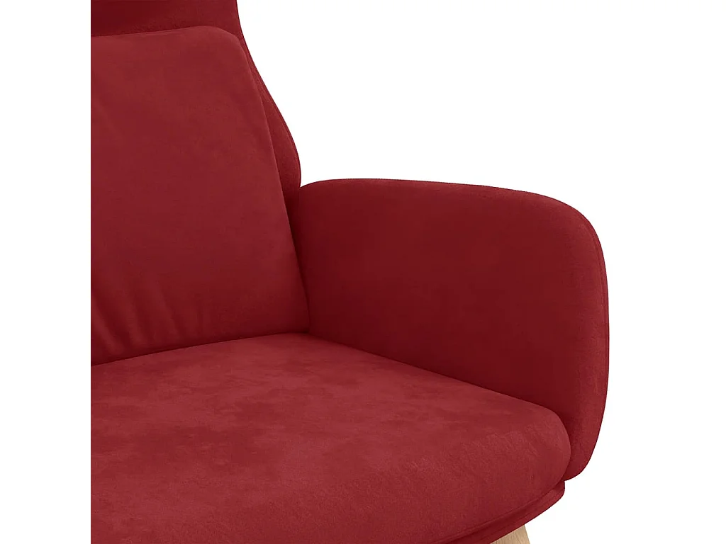 Chaise de relaxation Rouge bordeaux Velours