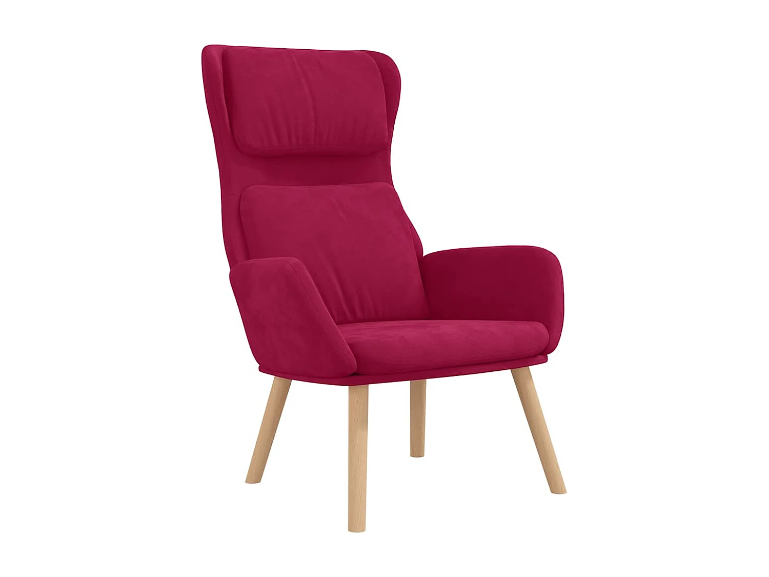 Chaise de relaxation Rouge bordeaux Velours