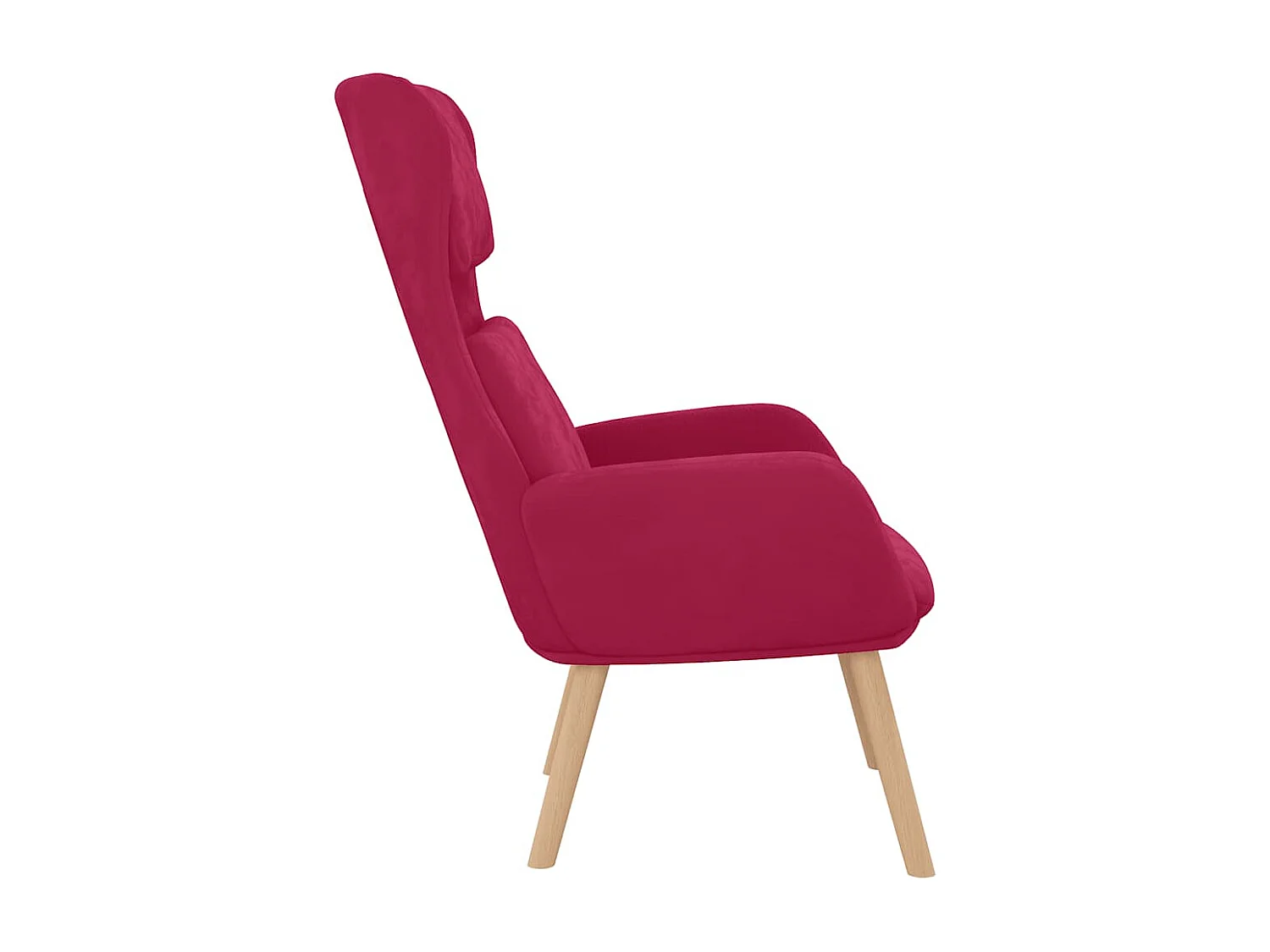 Chaise de relaxation Rouge bordeaux Velours