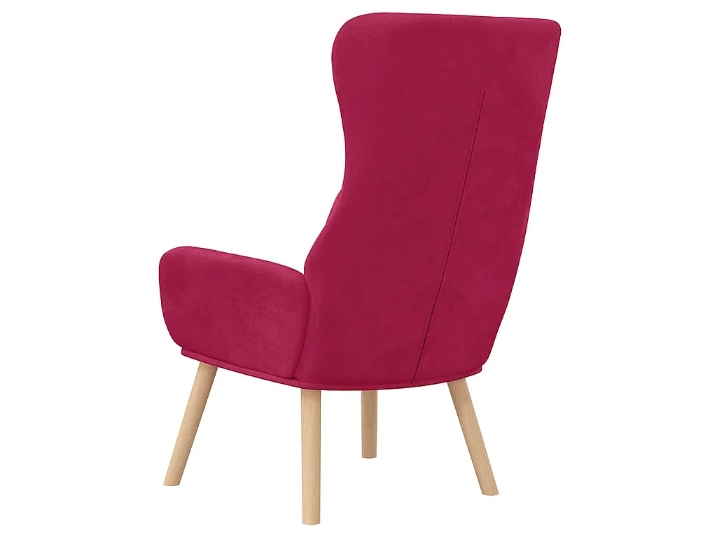 Chaise de relaxation Rouge bordeaux Velours