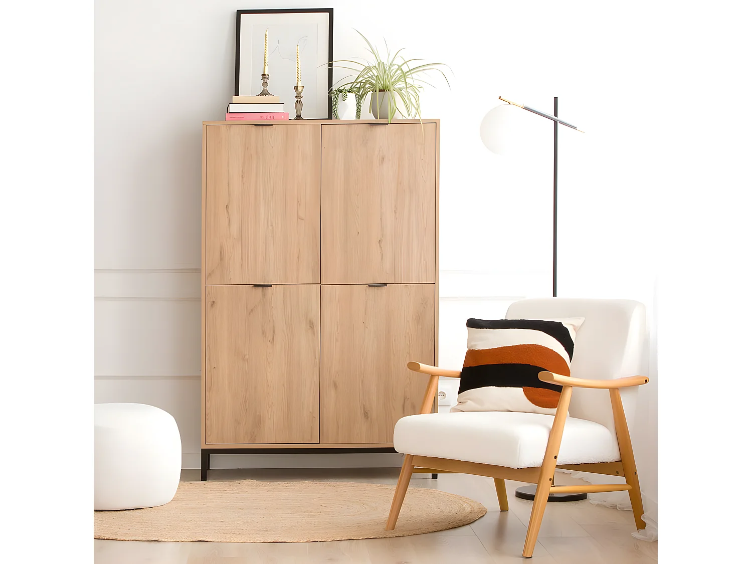 Poltrona tappezzato Blanco (606) 67x81