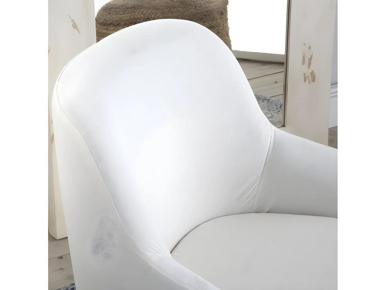 Poltrona stoffa e legno Beige (628) 62x77