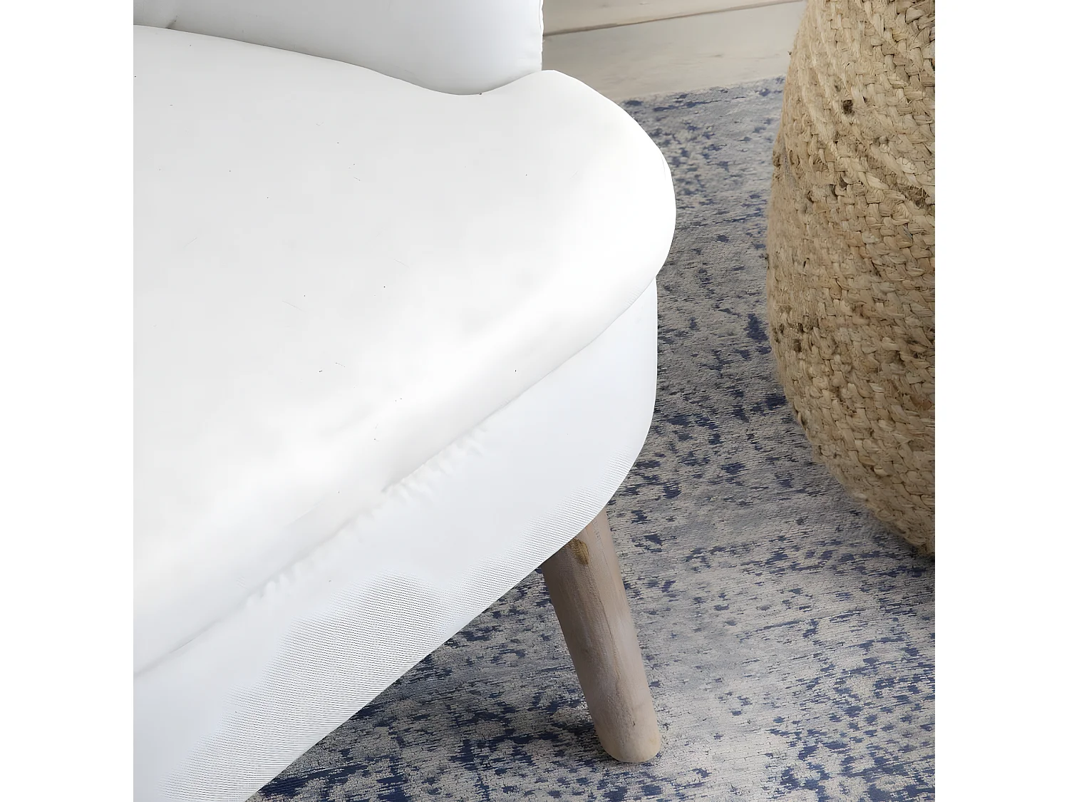 Poltrona stoffa e legno Beige (628) 62x77