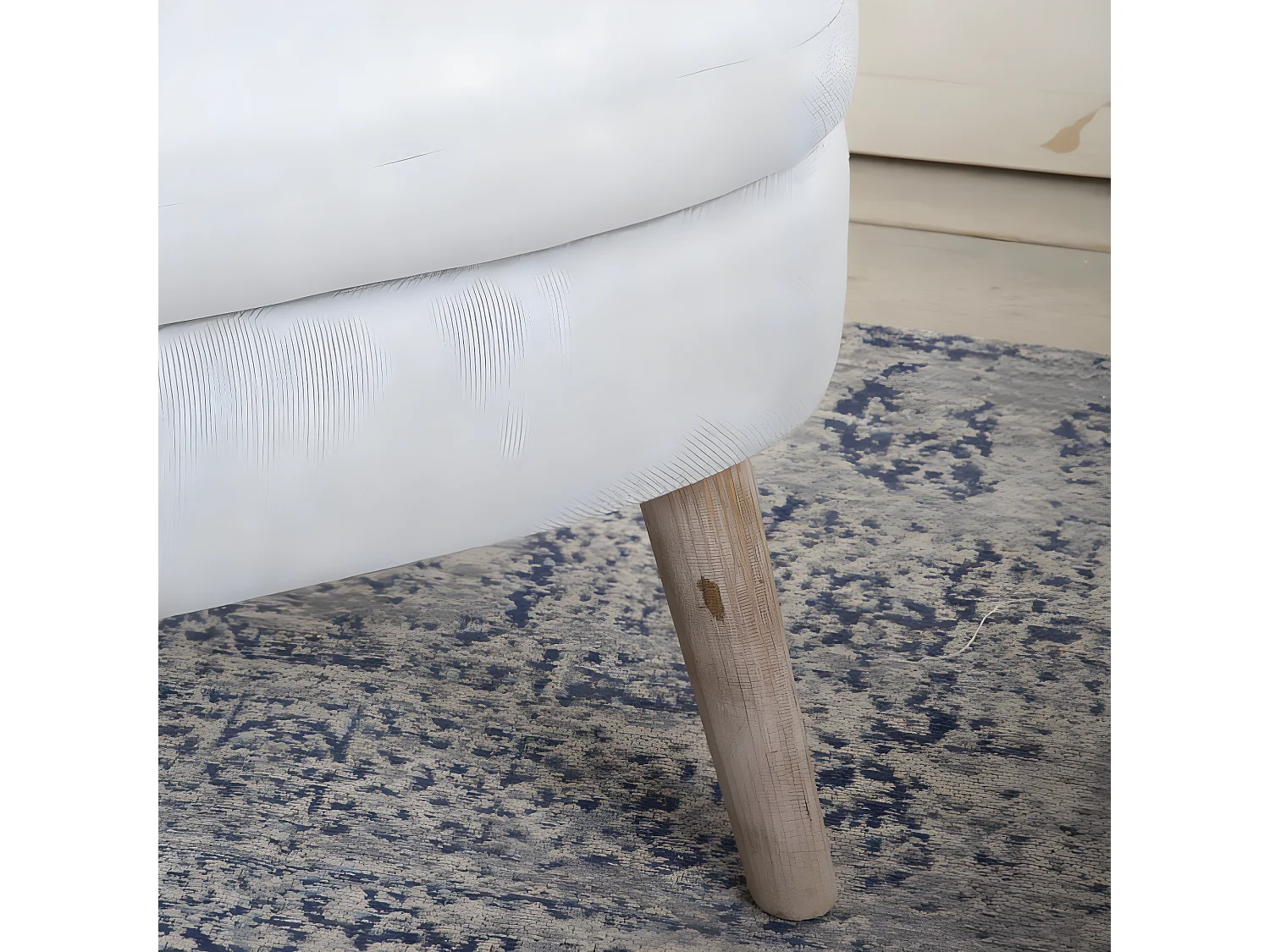 Fauteuil en tissu et bois Gris (629) 60x77