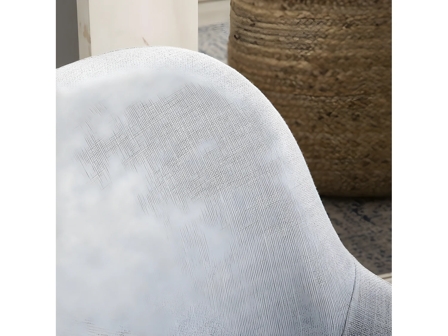 Fauteuil en tissu et bois Gris (629) 60x77