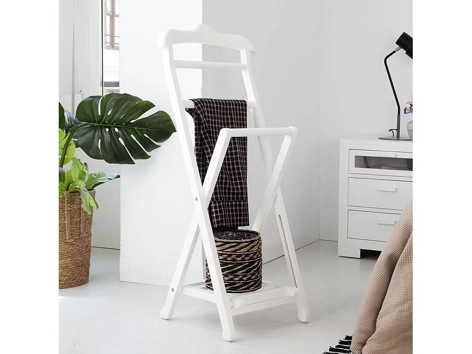 Servo muto legno massello bianco 40x113