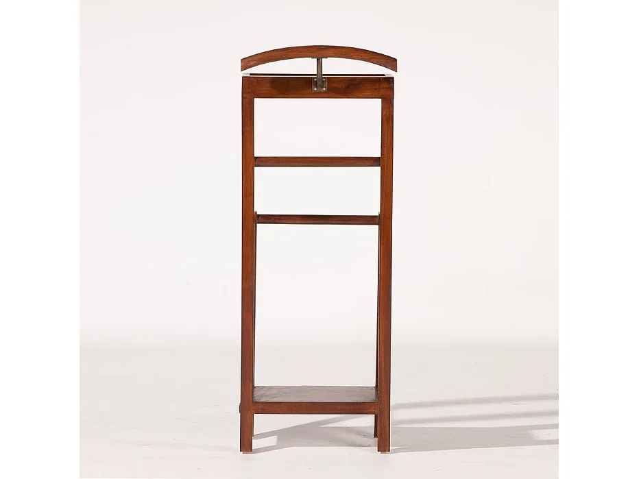 Servo muto legno massello di mindi, pannello mdf e impiallacciatura naturale Tek 30x113