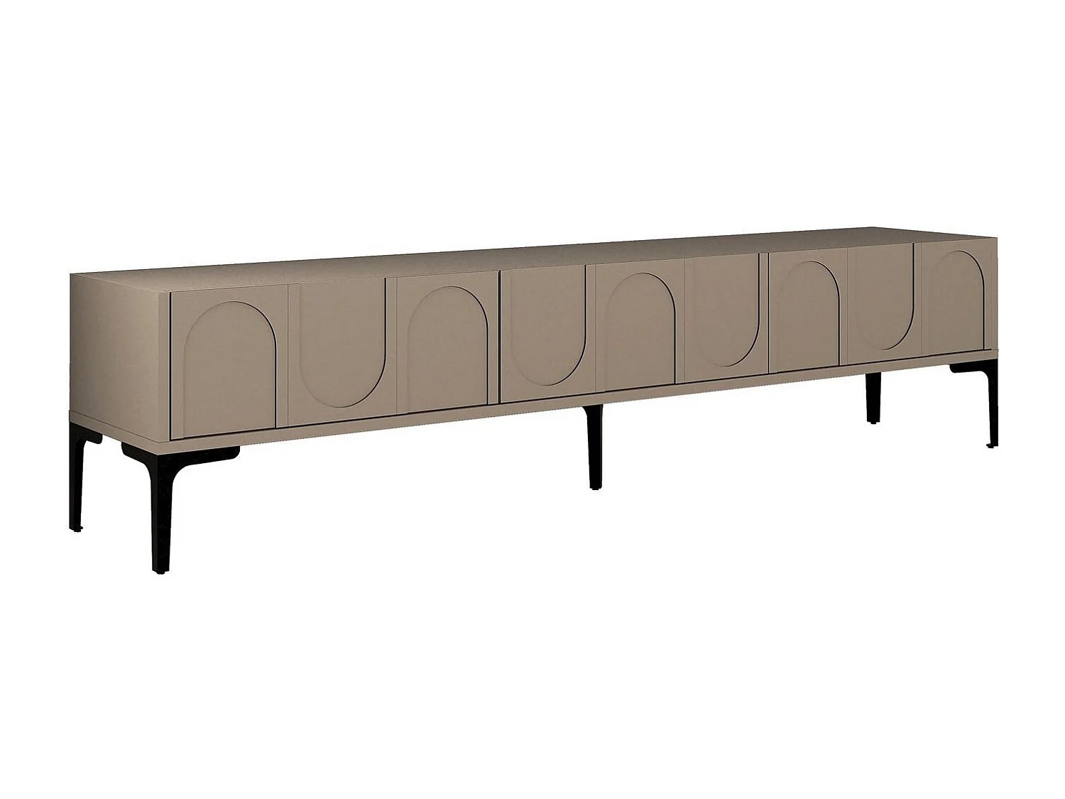 Mueble de TV – 180 x 42 x 35 cm – Atlas y negro – Tablero de partículas recubierto de melamina