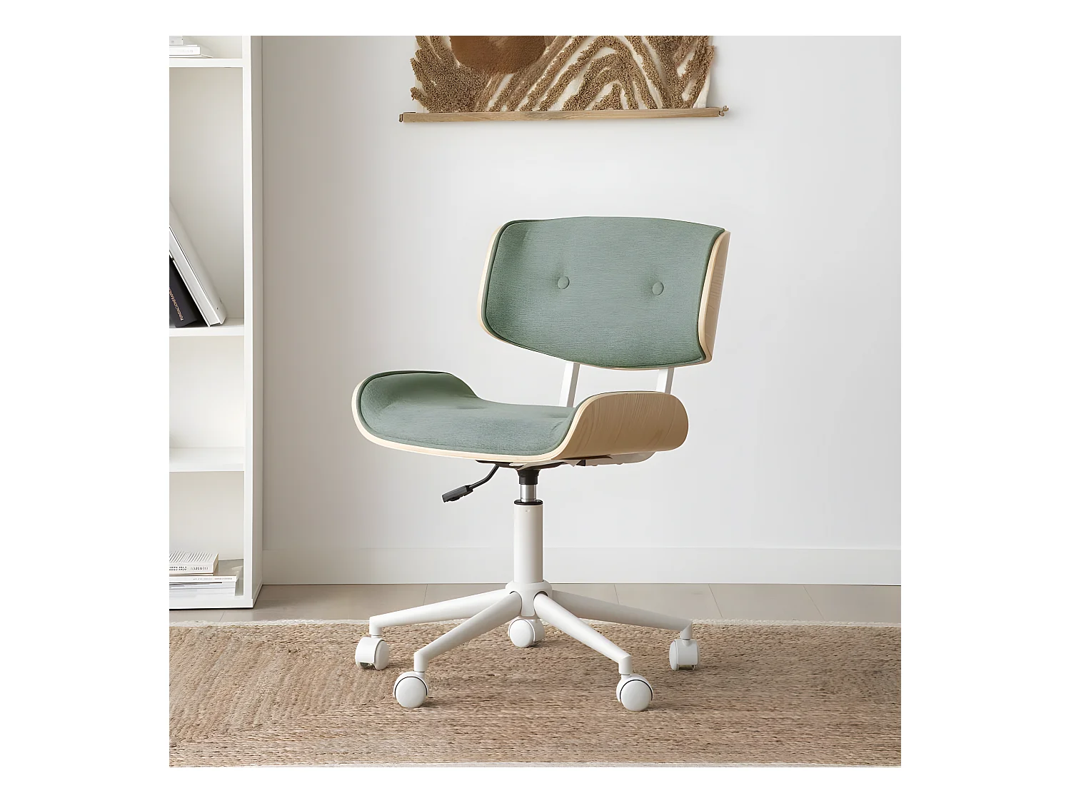 Chaise de bureau rembourrée en mdf Vert (605) 61x87