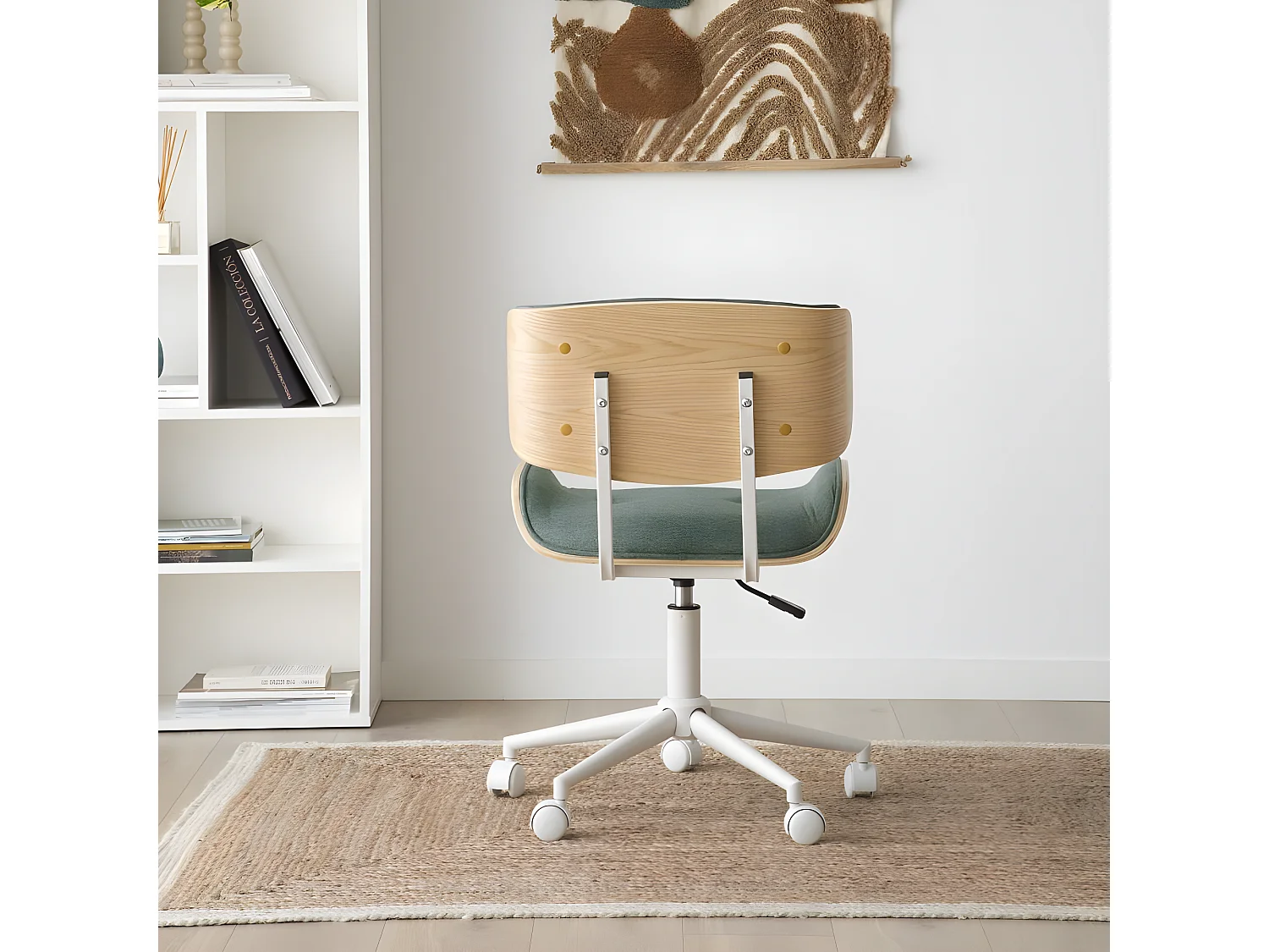 Chaise de bureau rembourrée en mdf Vert (605) 61x87