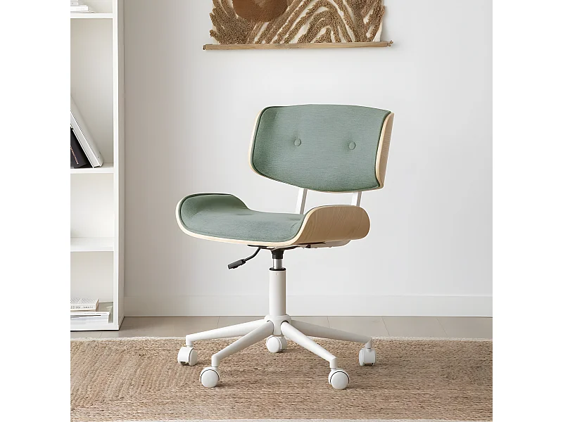 Chaise de bureau rembourrée en mdf Vert (605) 61x87