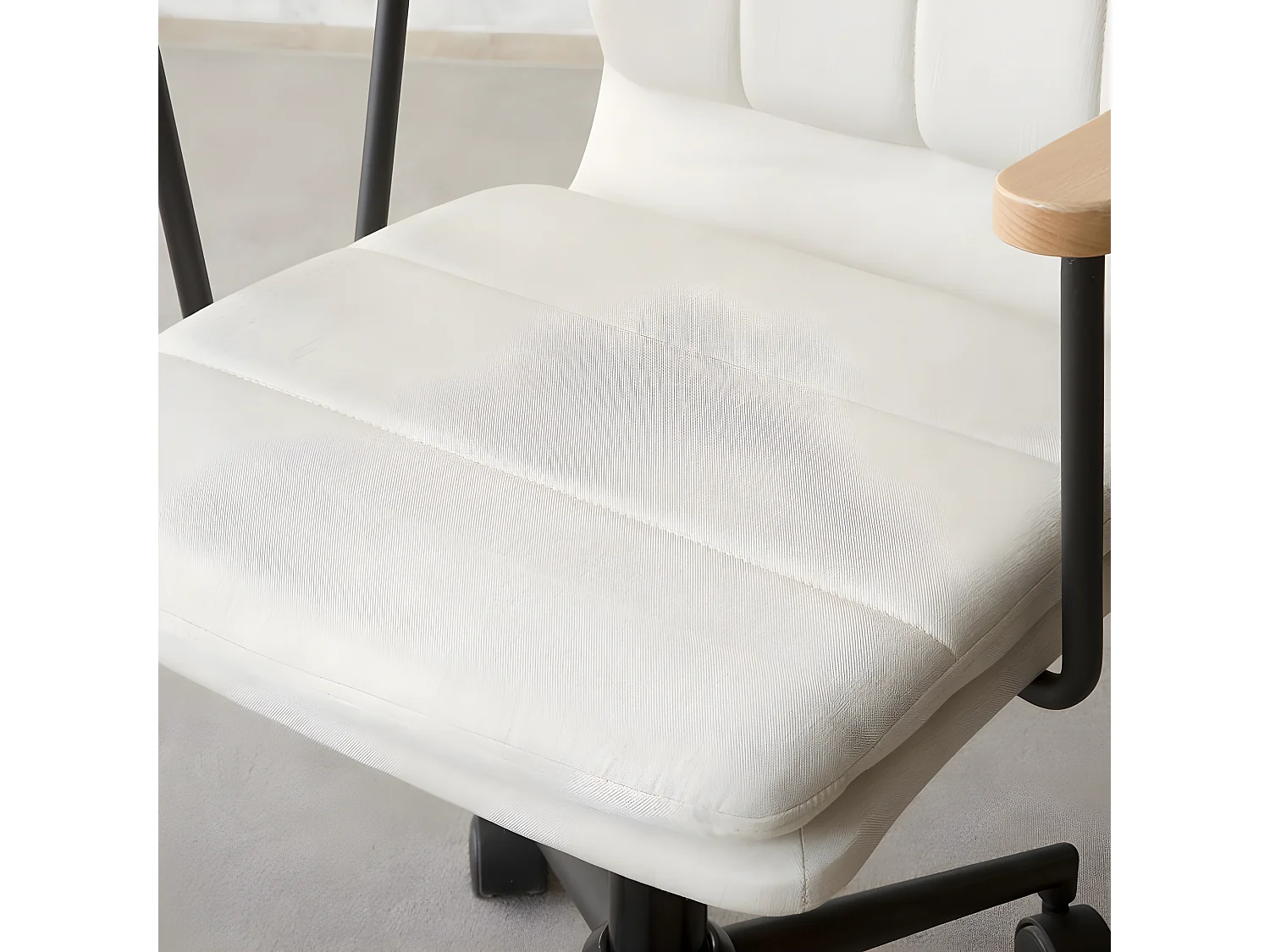 Sedia da scrivania in tessuto tappezzato Beige (603) 62x92