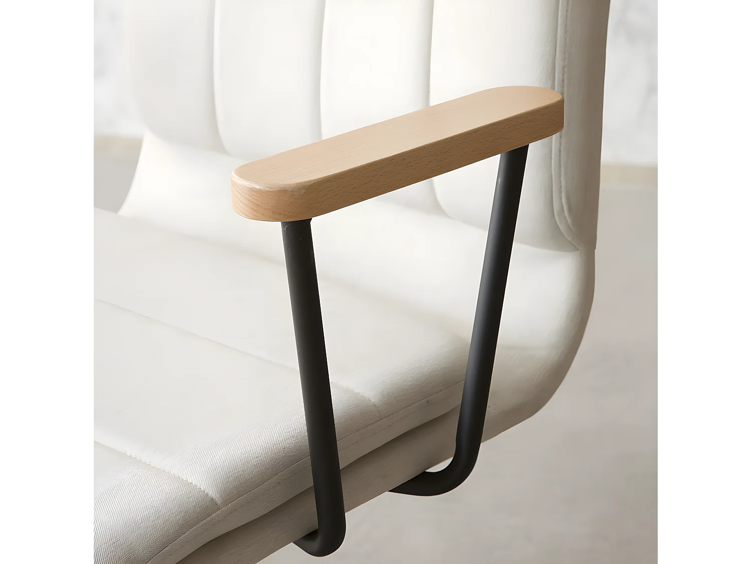 Sedia da scrivania in tessuto tappezzato Beige (603) 62x92