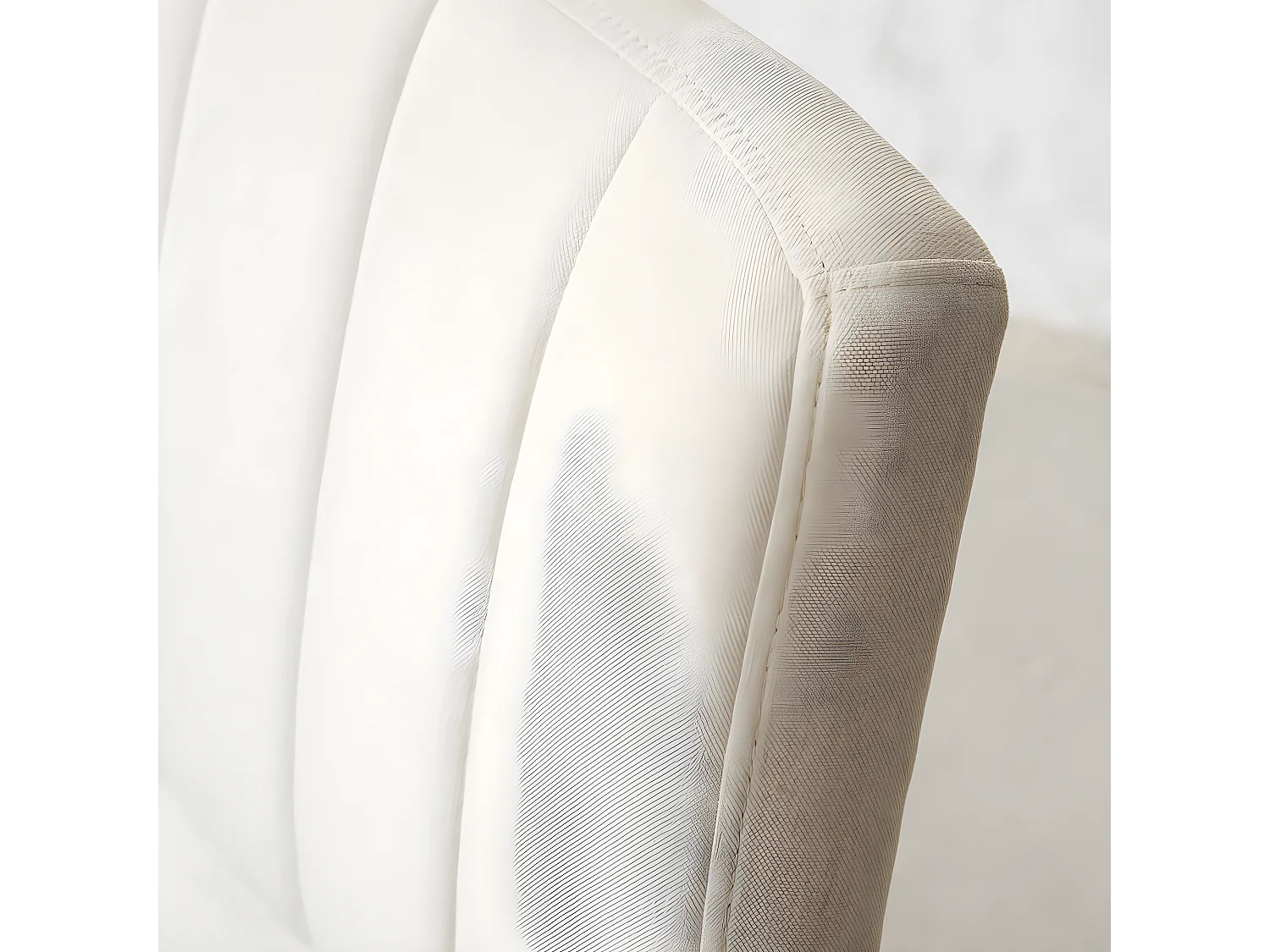 Chaise de bureau rembourrée en tapisserie Beige (603) 58x92