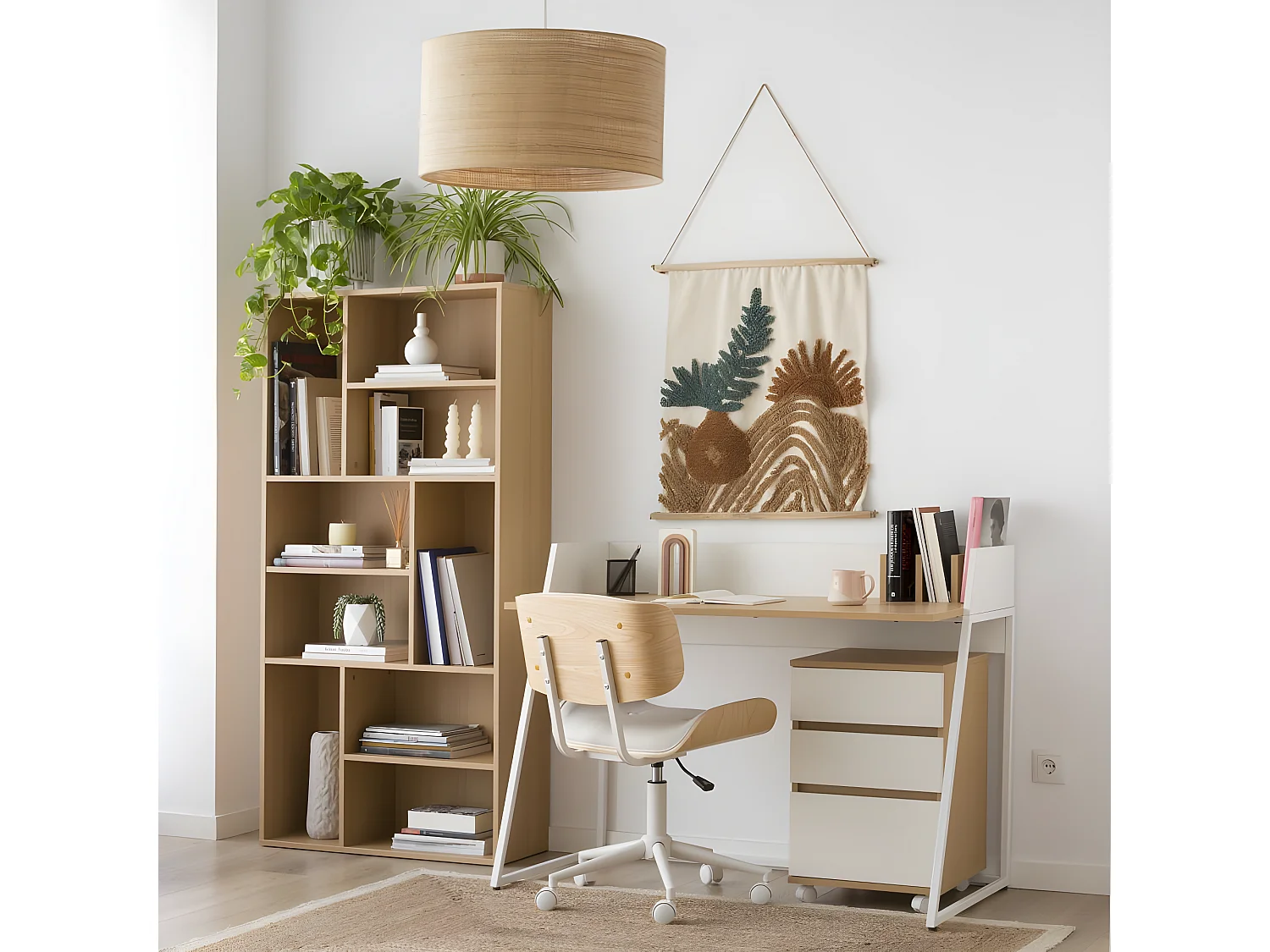 Chaise de bureau rembourrée en mdf Beige (603) 61x87