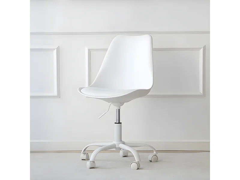 Chaise de bureau plastique blanc 48x83
