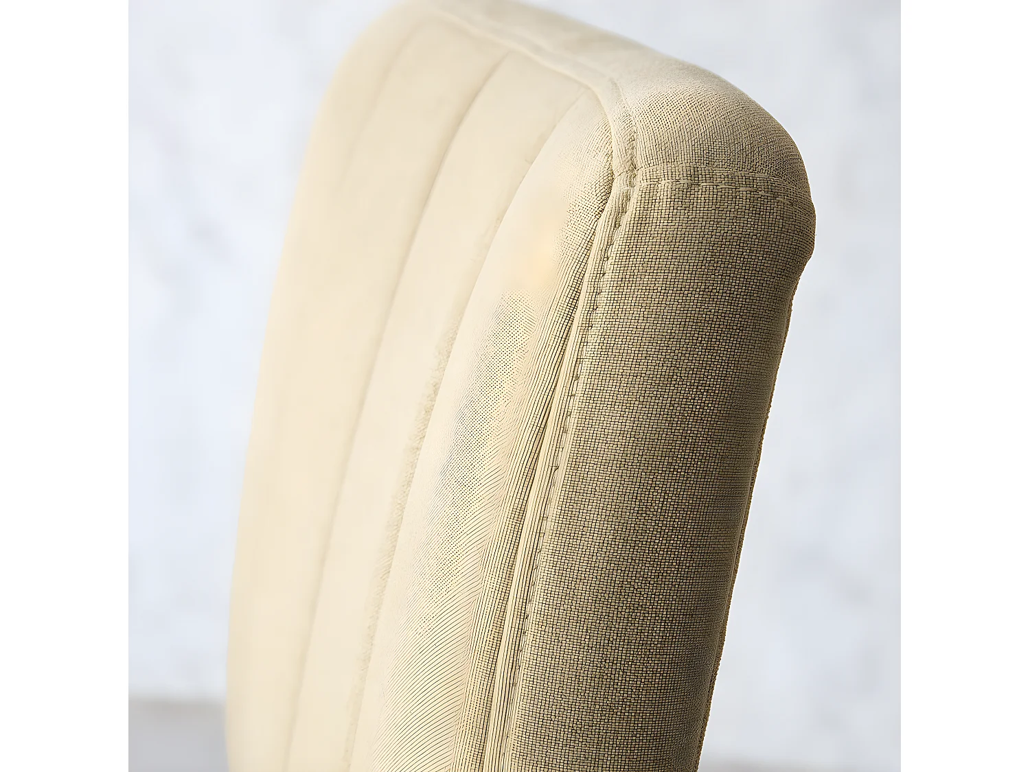 Chaise de bureau rembourrée en tapisserie Moutarde (604) 58x92