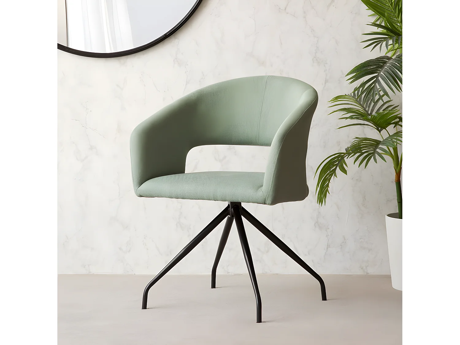 Sedia da scrivania tappezzato Verde (601) 57x79