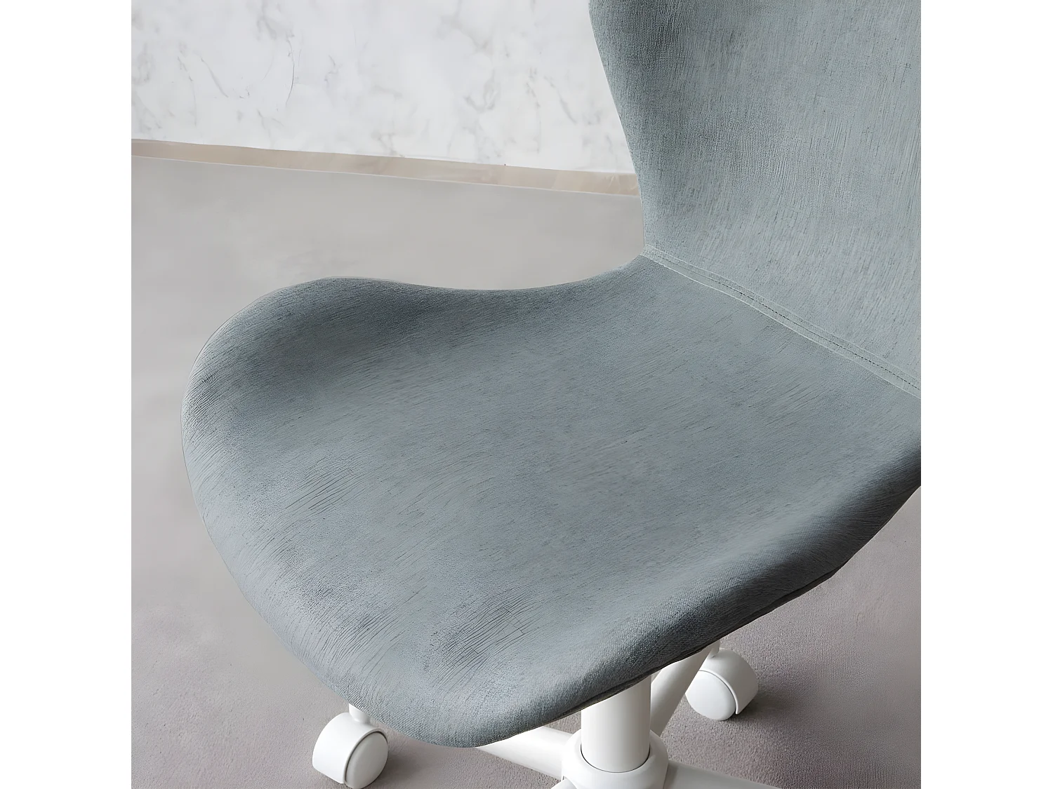 Chaise de bureau rembourrée en tapisserie Vert (605) 56x85