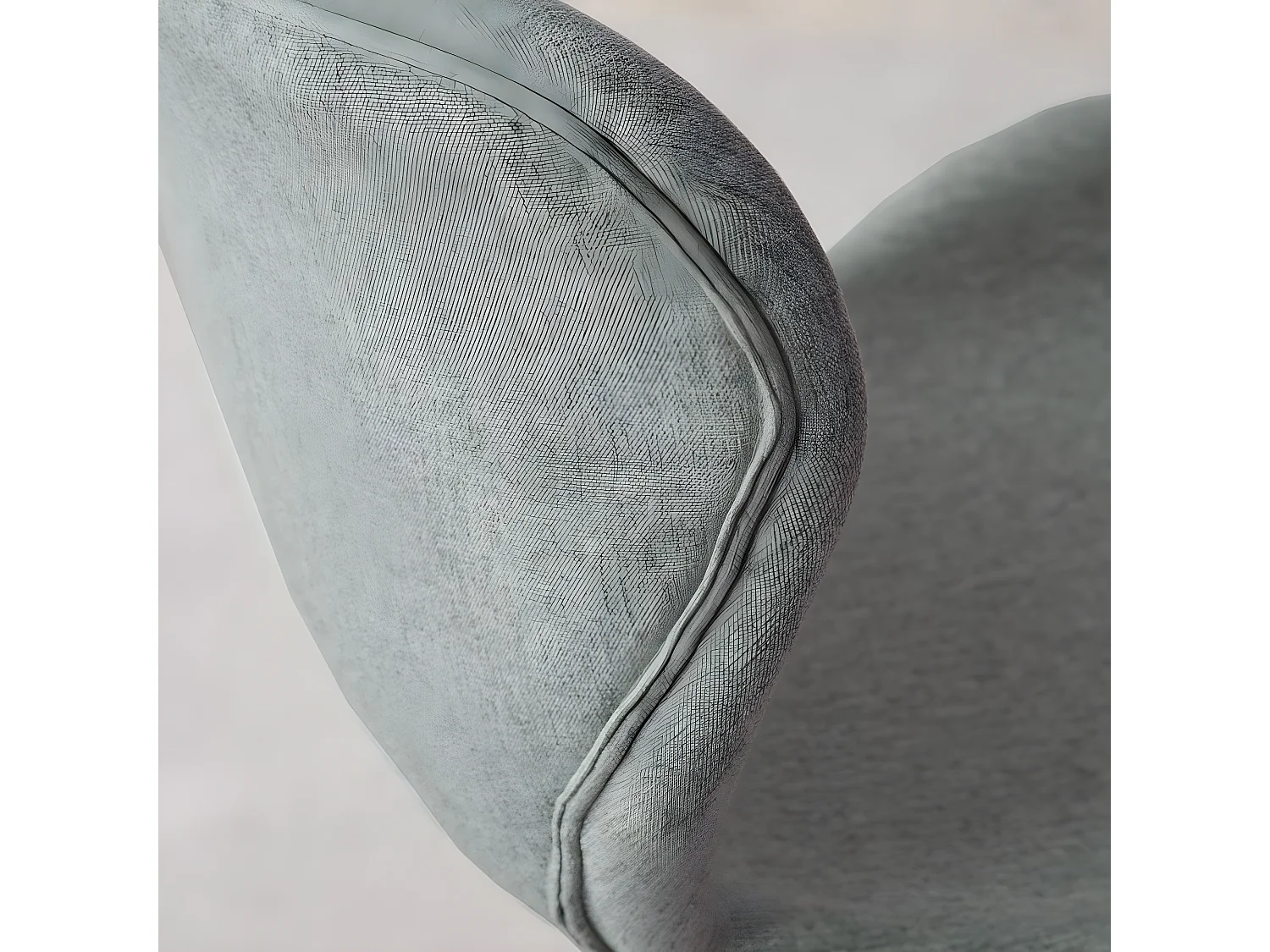 Chaise de bureau rembourrée en tapisserie Vert (605) 56x85