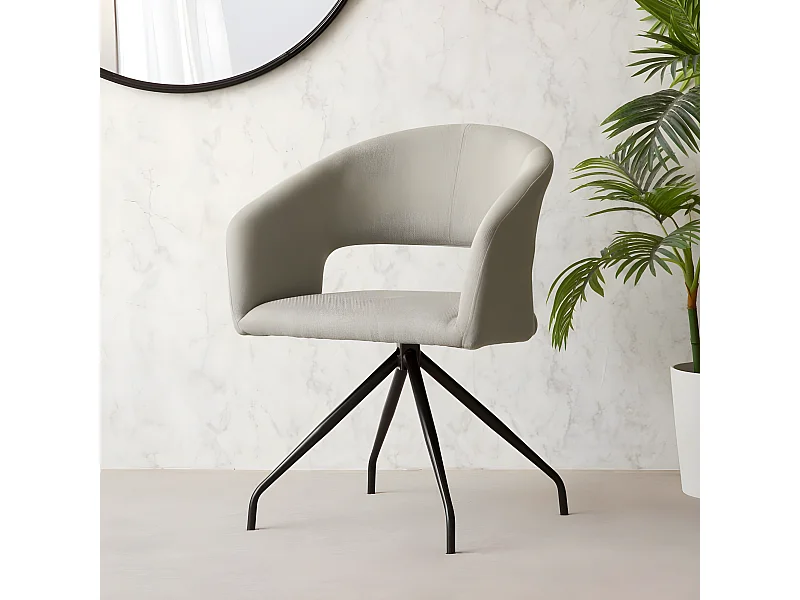 Chaise de bureau en tapisserie Beige (602) 60x79