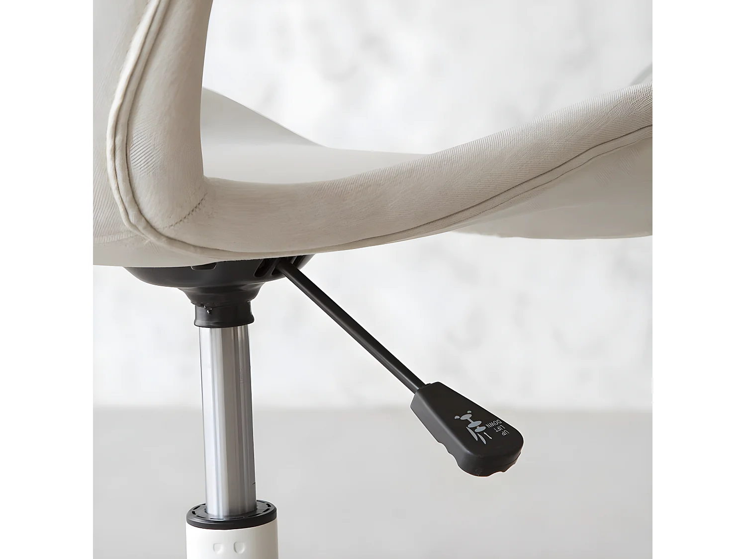 Sedia da scrivania in tessuto tappezzato Beige (603) 56x85