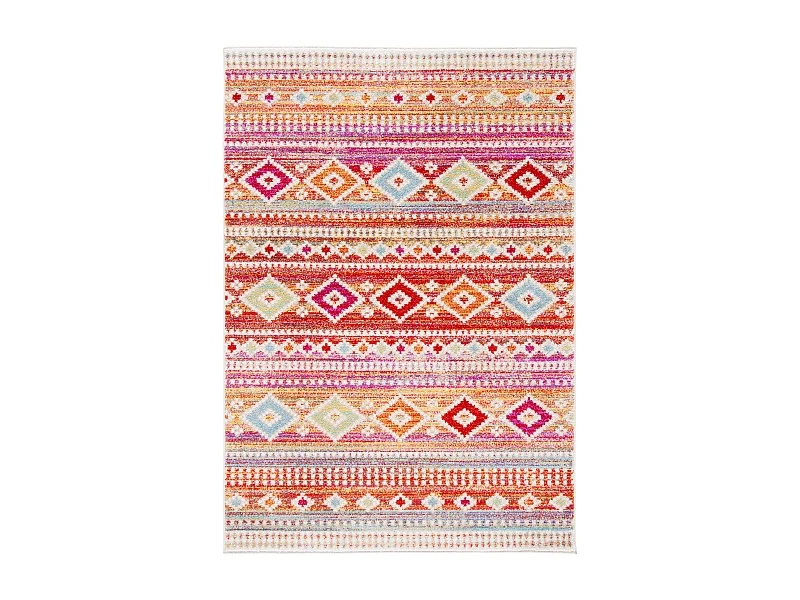 Tapis Rouge/Neutre 91 X 152 cm - Zuri