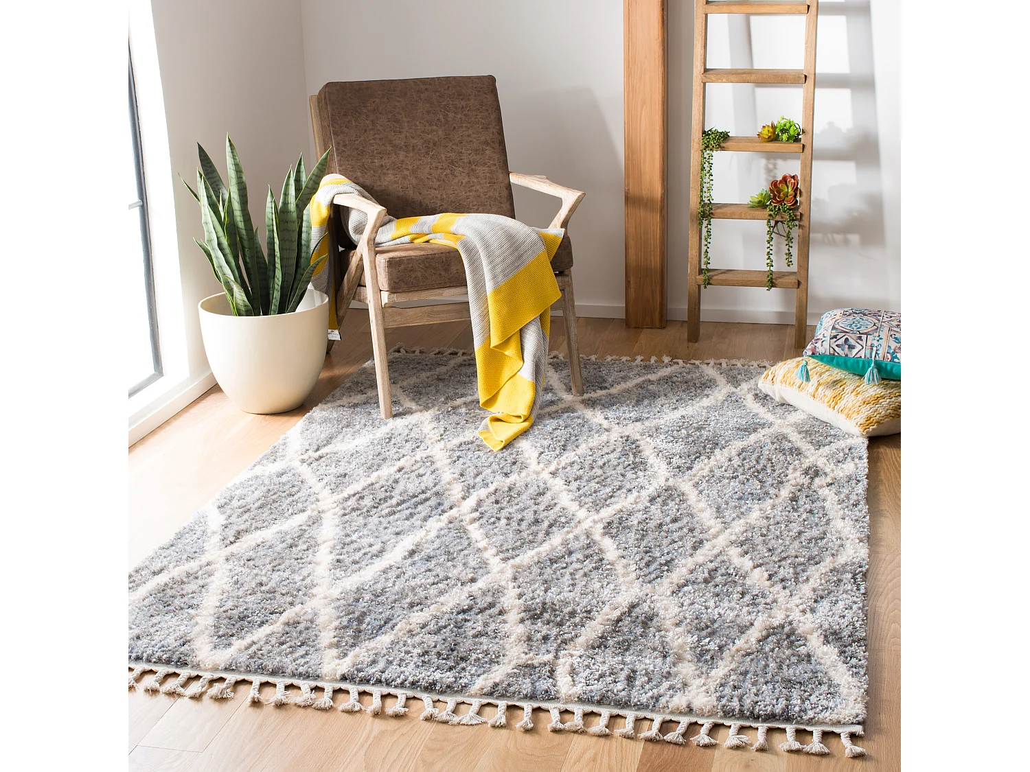 Tapis Gris/Neutre 122 X 183 cm - Niamh