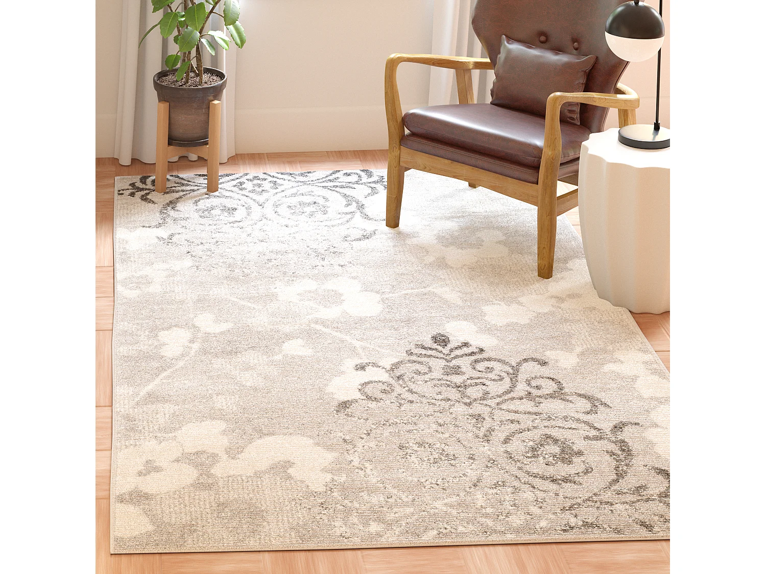 Tapis Gris/Neutre 122 X 183 cm - Bryana