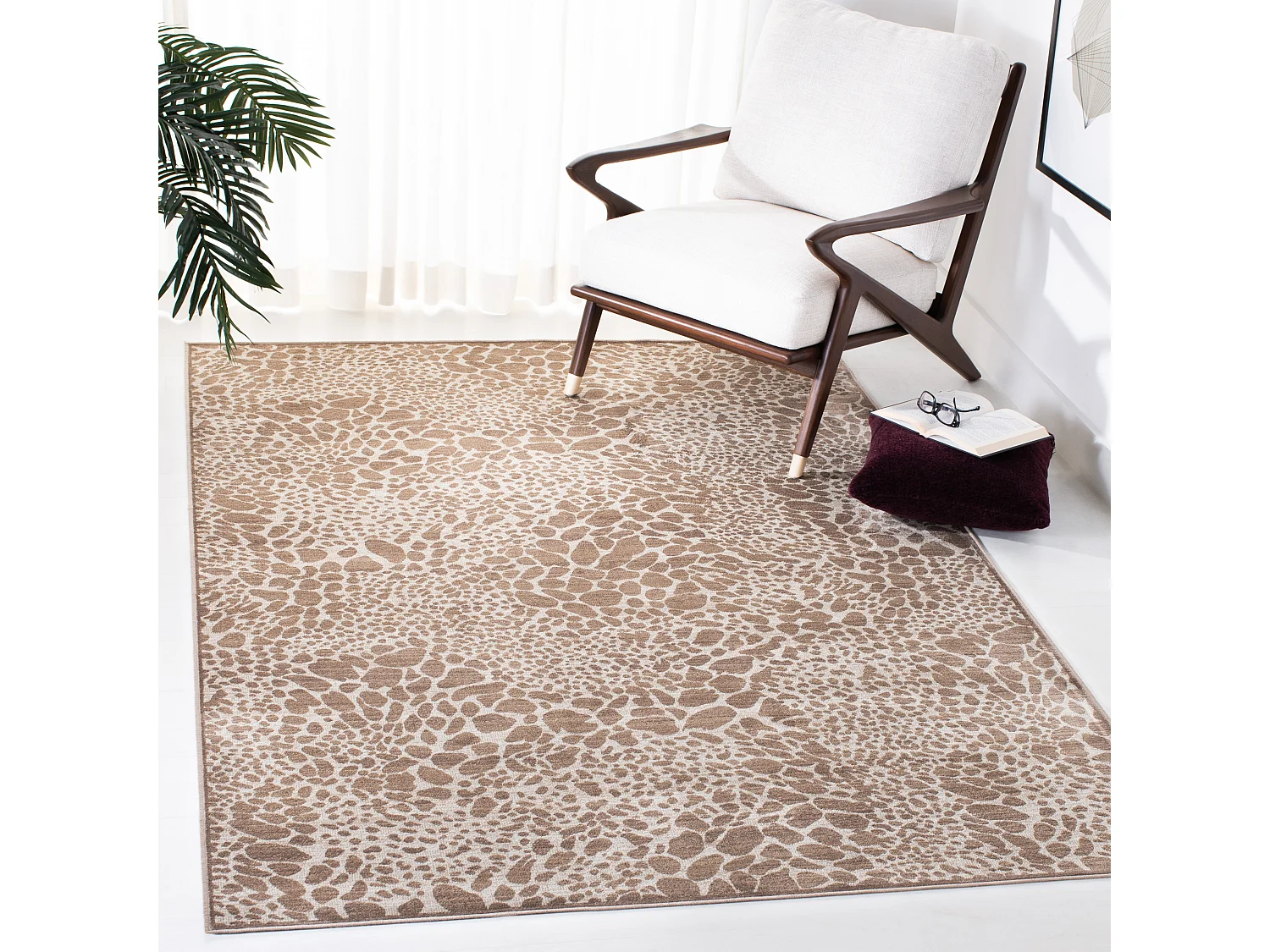 Tapis Neutre/Gris 79 X 122 cm - Leo