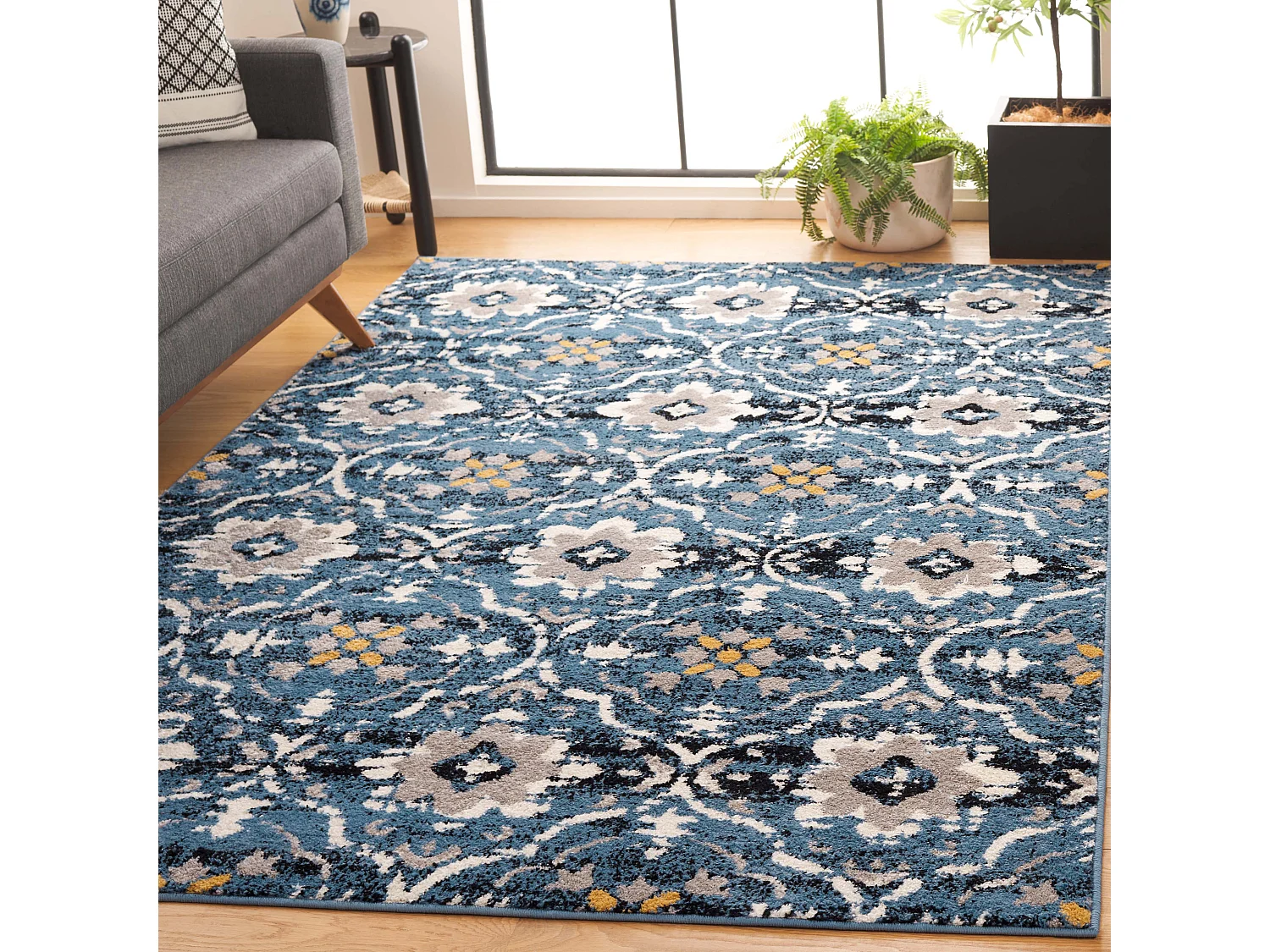 Tapis Bleu/Neutre 155 X 229 cm - Joan