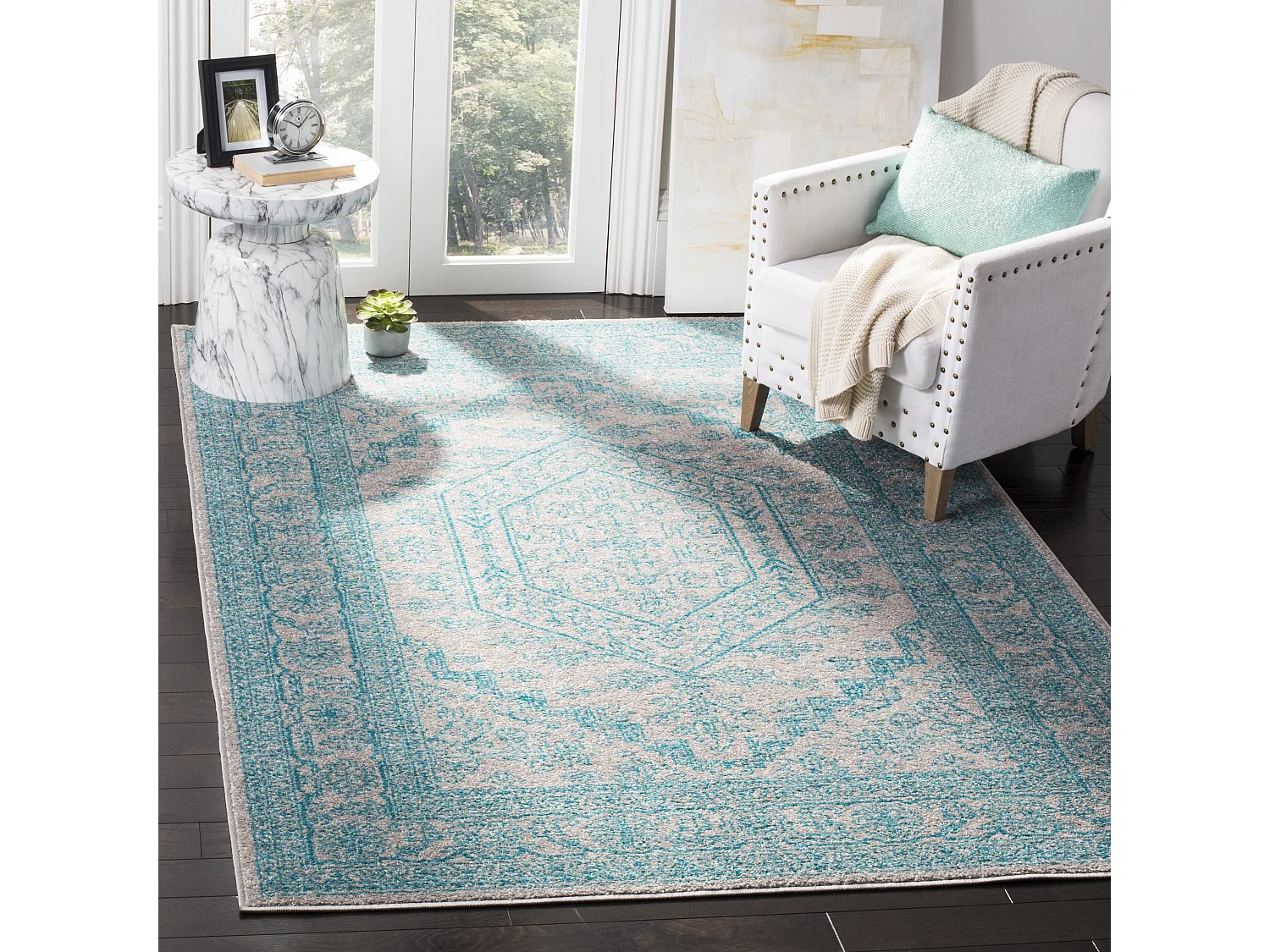 Tapis Gris/Bleu 155 X 229 cm - Arianwen