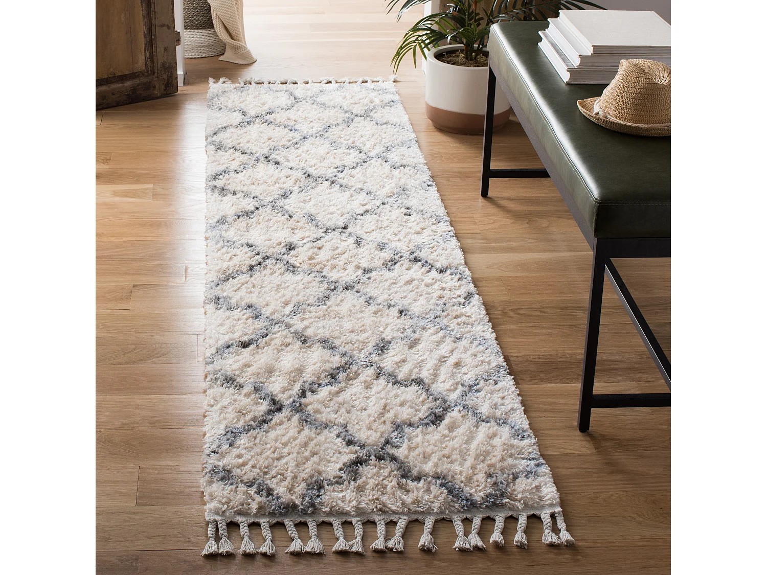 Tapis Neutre/Gris 61 X 244 cm - Marrakesh