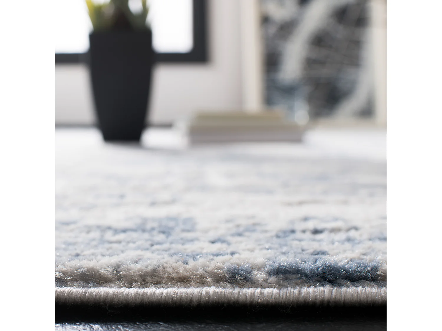 Tapis Neutre/Bleu 91 X 152 cm - Senata