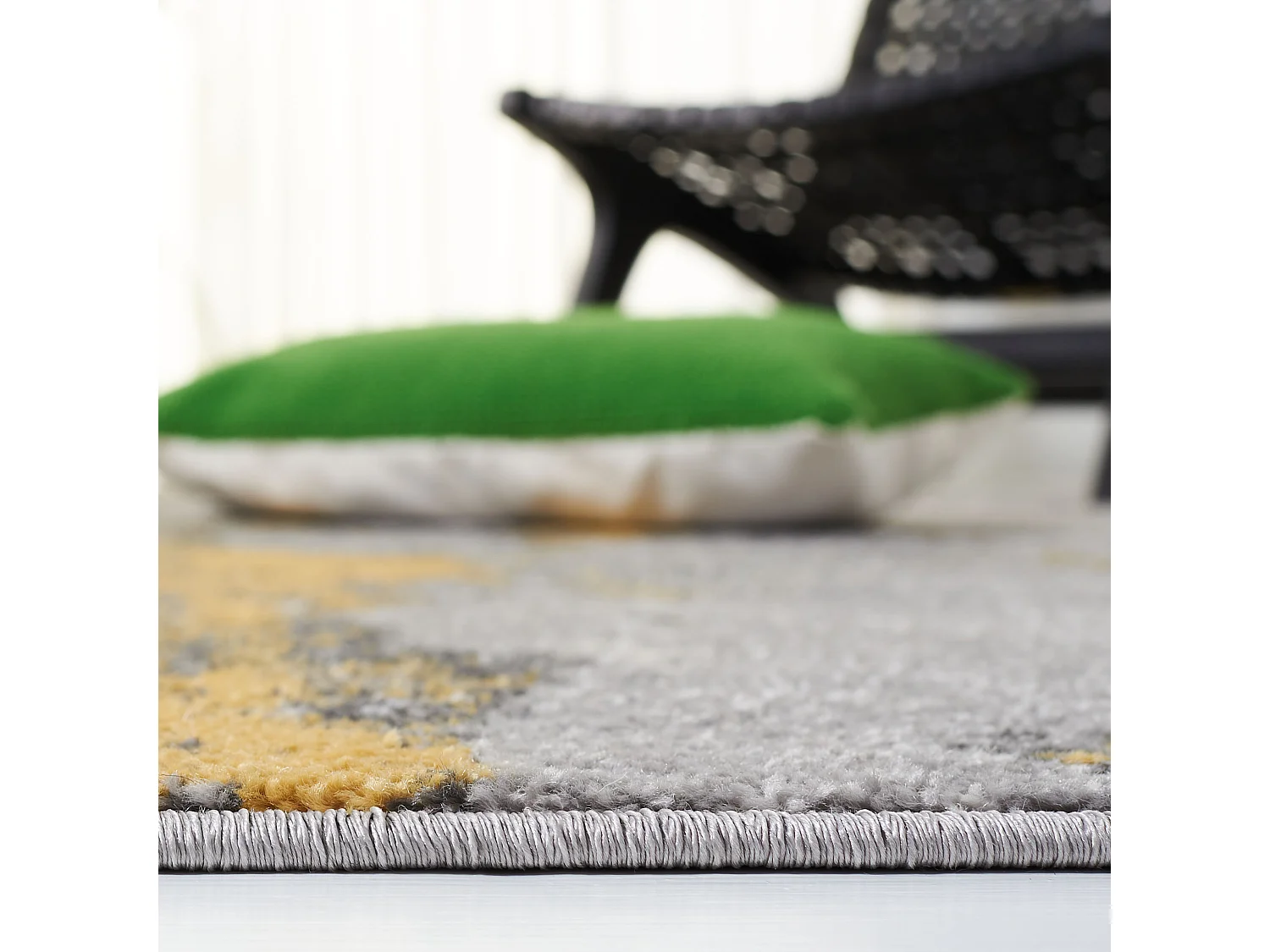 Tapis Gris/Jaune 122 X 183 cm - Evelyn