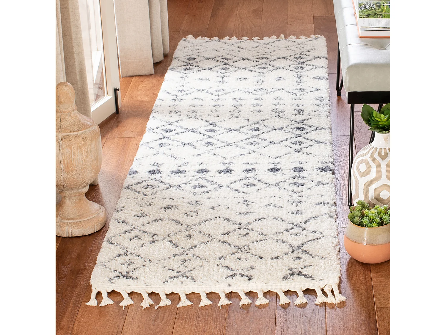 Tapis Gris/Neutre 66 X 244 cm - Aurelia