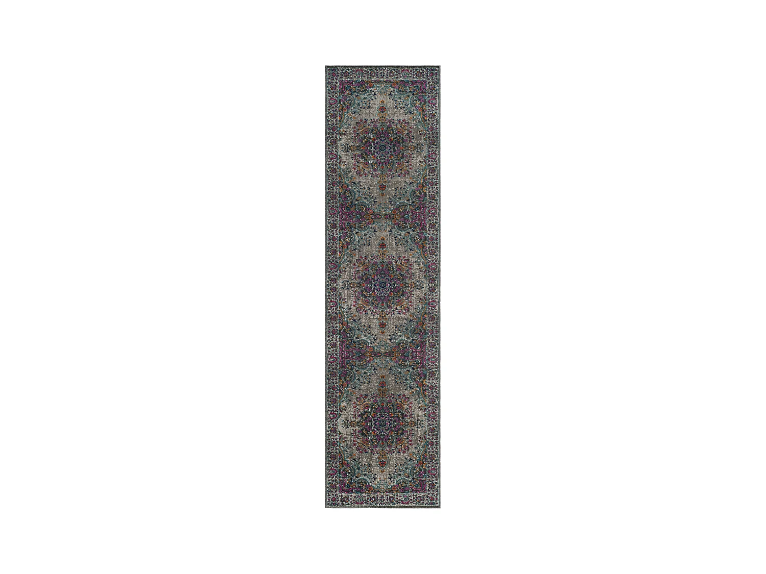 Tapis Gris/Rose 66 X 244 cm - Amorette