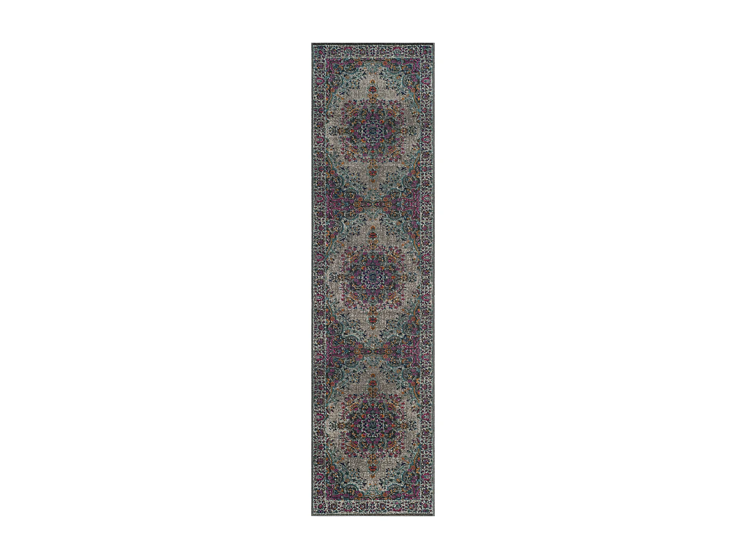 Tapis Gris/Rose 66 X 244 cm - Amorette